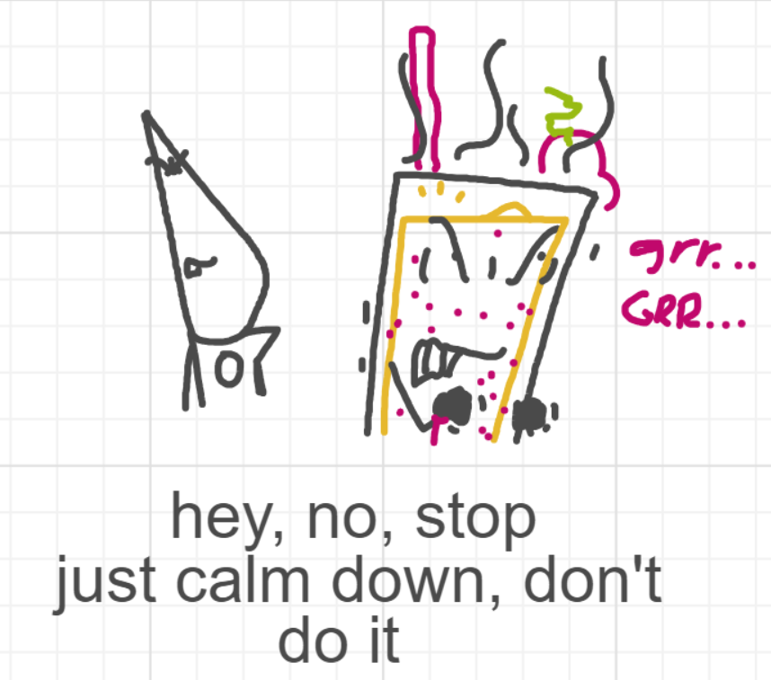 A panel from Running Duos, episode four of the Board Boards object show by Furretwalk/WalkingFurret.